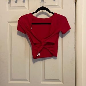 Red Hollister Crop Top